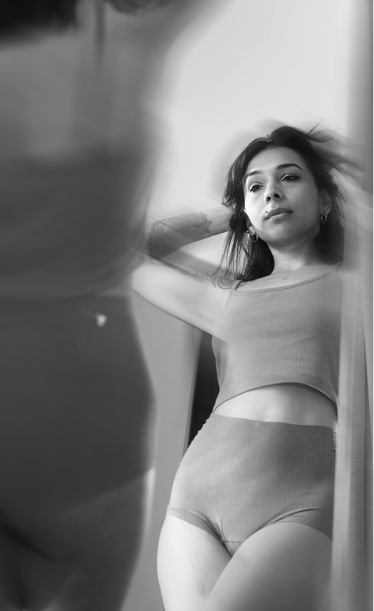 soft, breathable, and sustainable women's intimates."