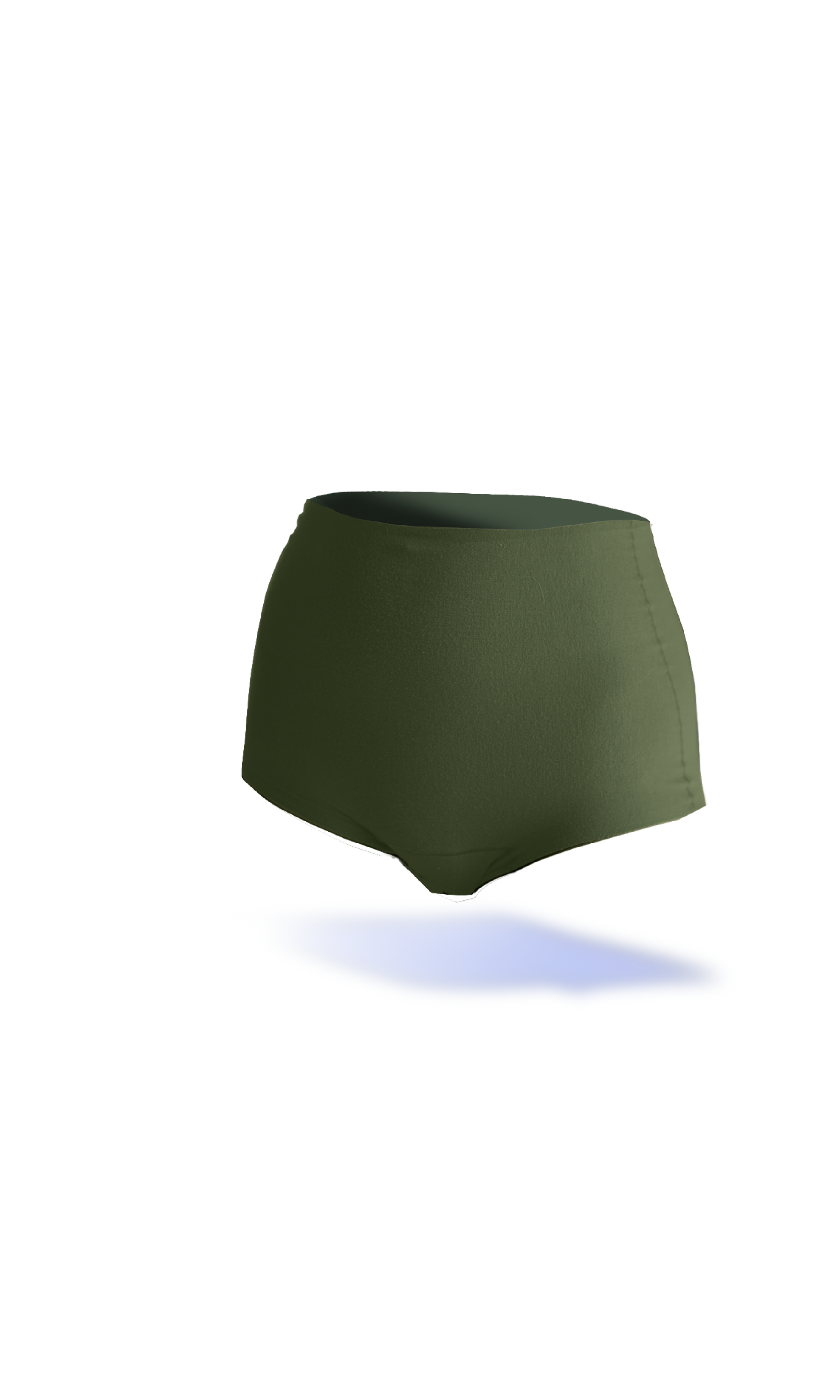 High-rise dark green women’s liberate underwear -— seamless, soft, and supportive for everyday comfort.
